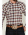 Image #3 - Blue Ranchwear Men's Forest Plaid Print Long Sleeve Snap Western Shirt, Red, hi-res