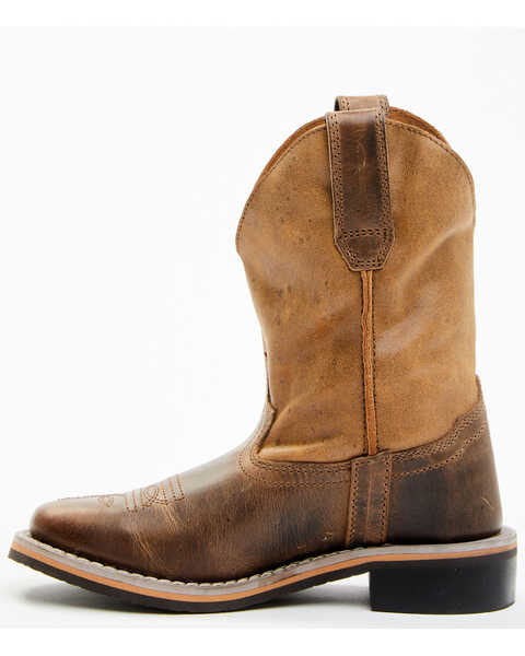 Image #3 - Smoky Mountain Youth Boys' Waylon Western Boots - Square Toe, Distressed Brown, hi-res