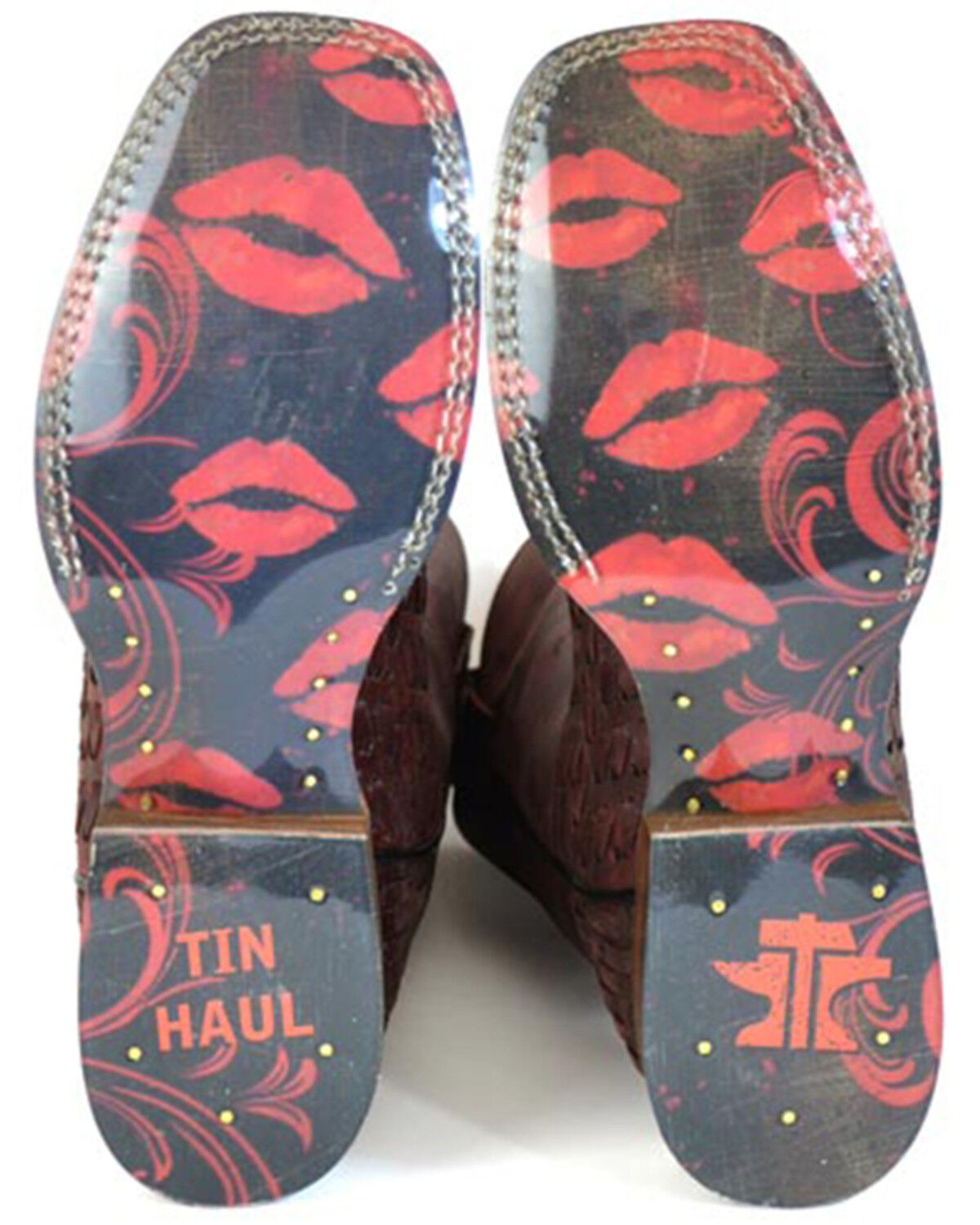 Image #2 - Tin Haul Women's Roses Are Red Western Boots - Broad Square Toe, Red, hi-res