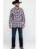 Image #6 - Cowboy Hardware Men's Multi Large Plaid Long Sleeve Western Shirt, Orange, hi-res