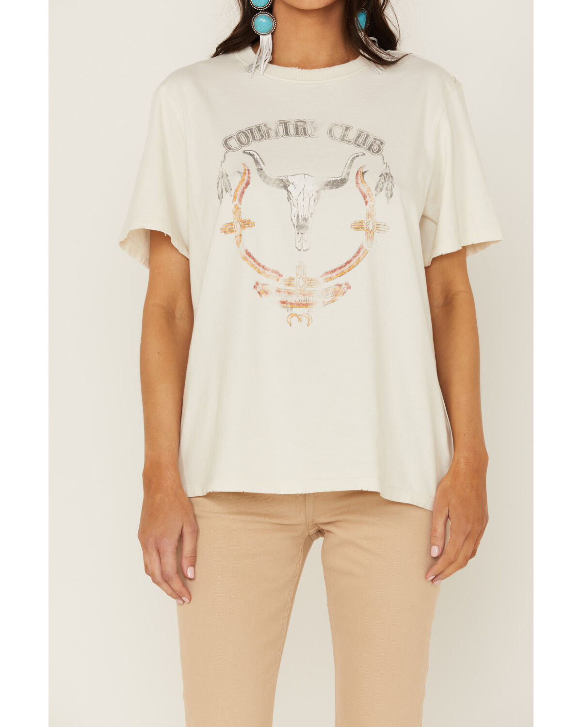 Image #4 - Idyllwind Women's Country Club Graphic Short Sleeve Trustee Tee, Ivory, hi-res