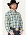 Image #2 - Cinch Men's Multi Plaid Print Long Sleeve Button Down Western Shirt , Multi, hi-res