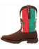 Image #3 - Durango Men's Rebel Mexico Flag Shaft Performance Western Boots - Broad Square Toe , Brown, hi-res