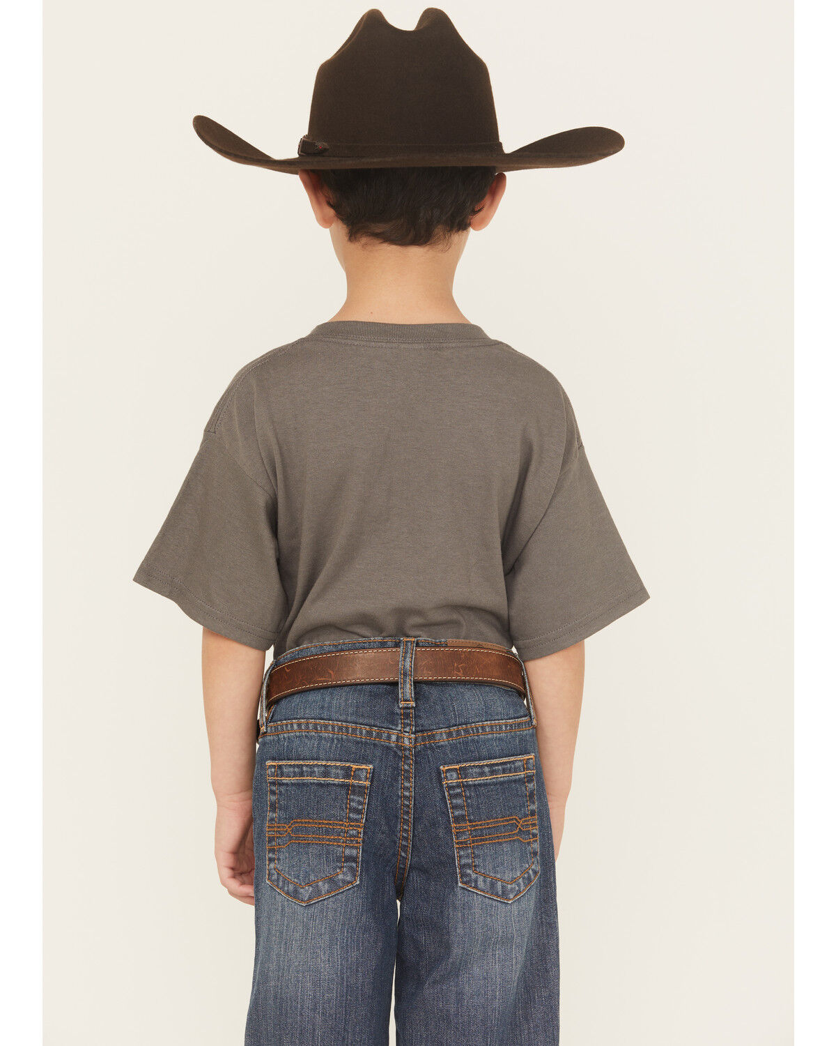 Image #4 - Cowboy Hardware Boys' Cowboy Core Short Sleeve Graphic T-Shirt, Grey, hi-res