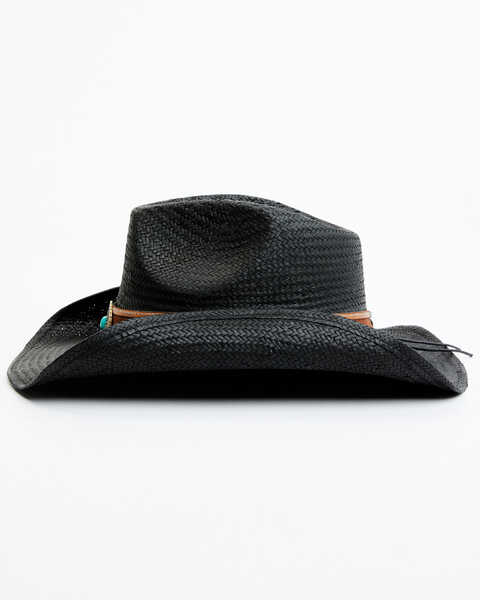 Image #3 - Shyanne Women's Sybil Concho Straw Cowboy Hat, Black, hi-res
