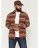Image #1 - Dakota Grizzly Men's Ambrose Striped Long Sleeve Button-Down Flannel Shirt, Rust Copper, hi-res