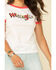 Wrangler Modern Women's White Retro Logo Ringer Tee, White, hi-res