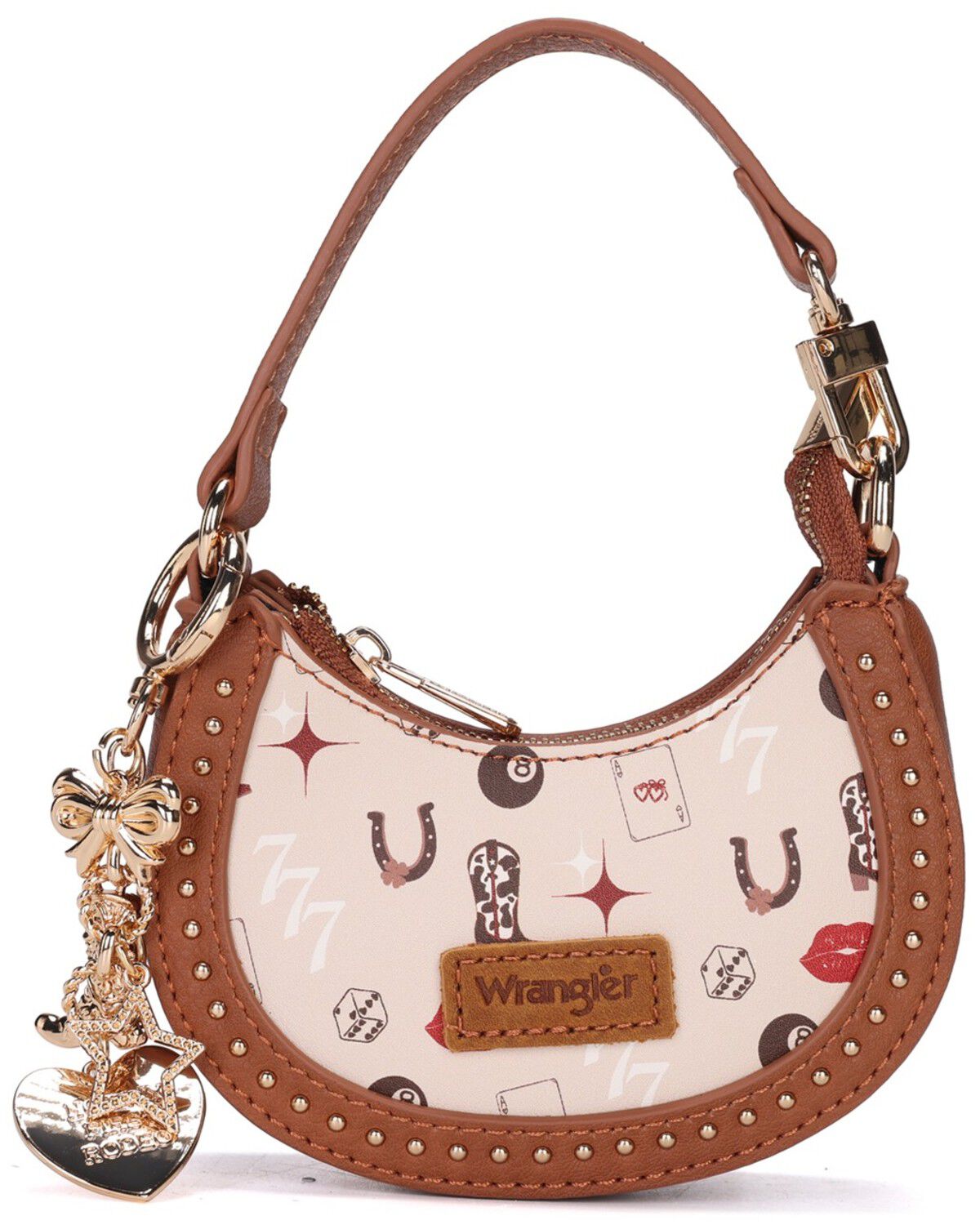Wrangler X Boot Barn Vegas Bag Charm, Tan, hi-res
