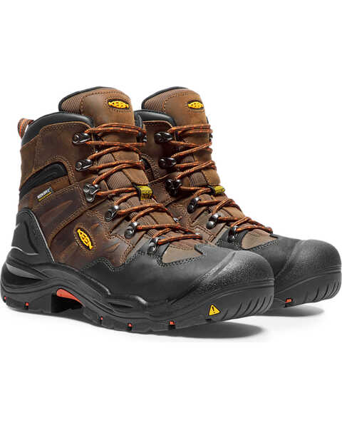 Keen Men's Utility Coburg Waterproof 6" Boots - Steel Toe , Brown, hi-res