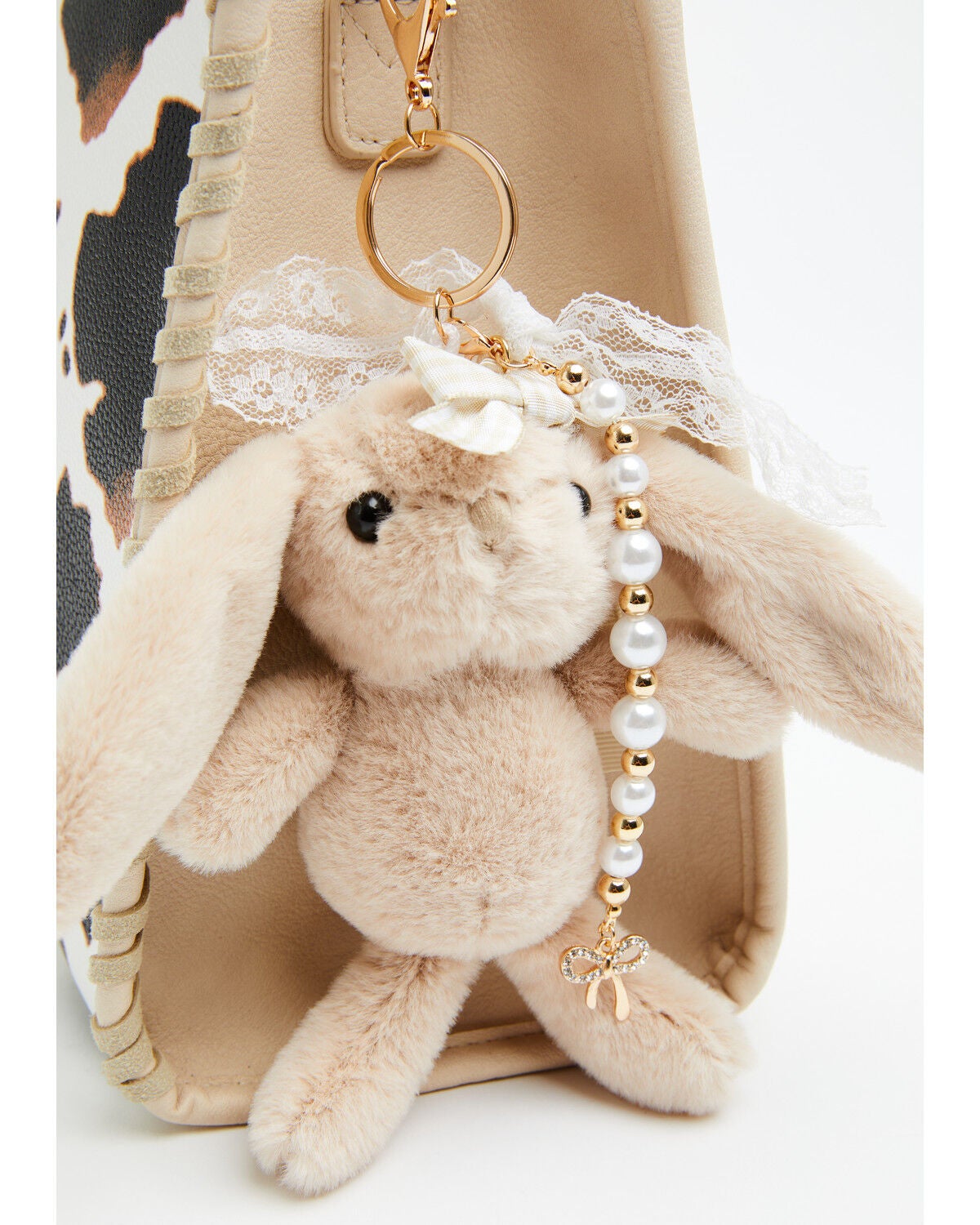 Image #2 - Shyanne Floppy Bunny Plush Bag Charm, Grey, hi-res