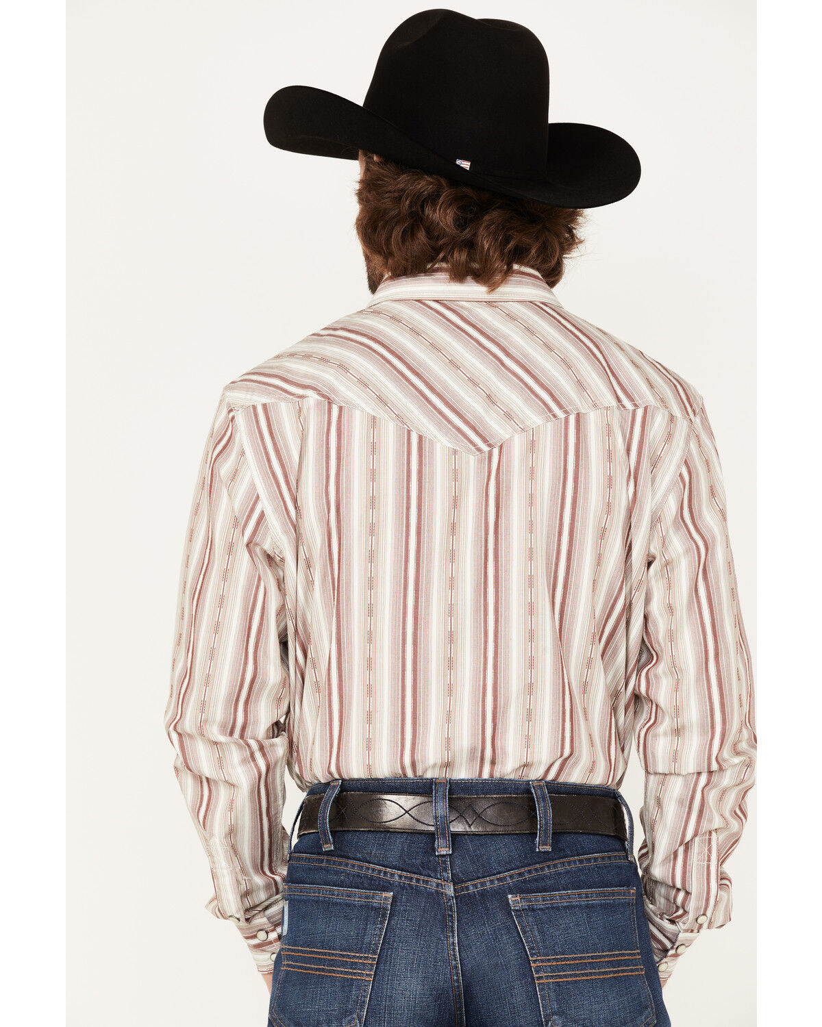 Image #4 - Cody James Men's Alpina Striped Long Sleeve Snap Western Shirt, Cream, hi-res