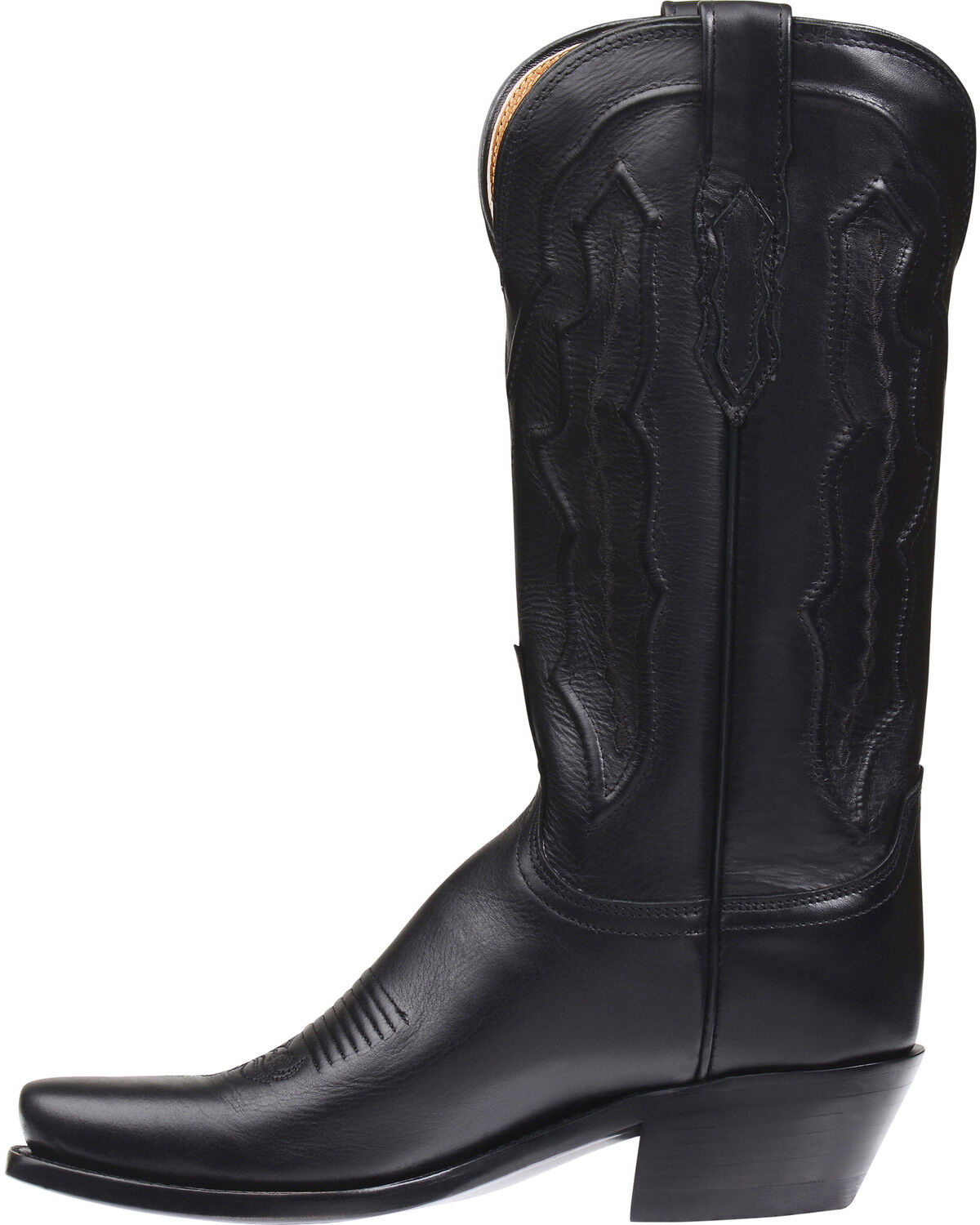lucchese black square toe boots