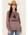 Image #1 - Hooey Women's Bronco Graphic Crewneck Sweatshirt, Purple, hi-res