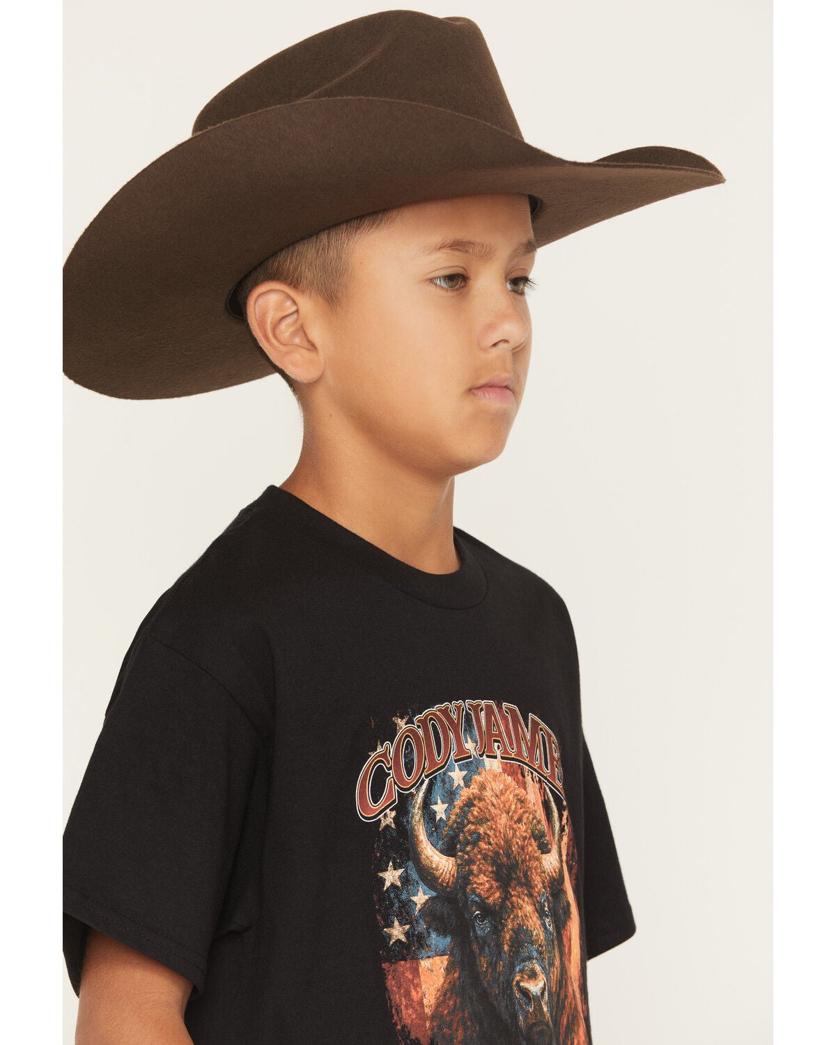 Image #2 - Cody James Boys' Americana Bull Short Sleeve Graphic T-Shirt, Black, hi-res