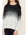 Angie Girls' Navy Ombre Long Sleeve Knit Shirt, Multi, hi-res