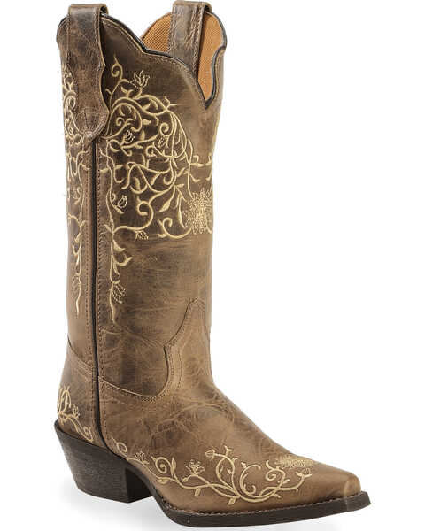 Laredo Women's Jasmine Western Boots - Snip Toe , Taupe, hi-res