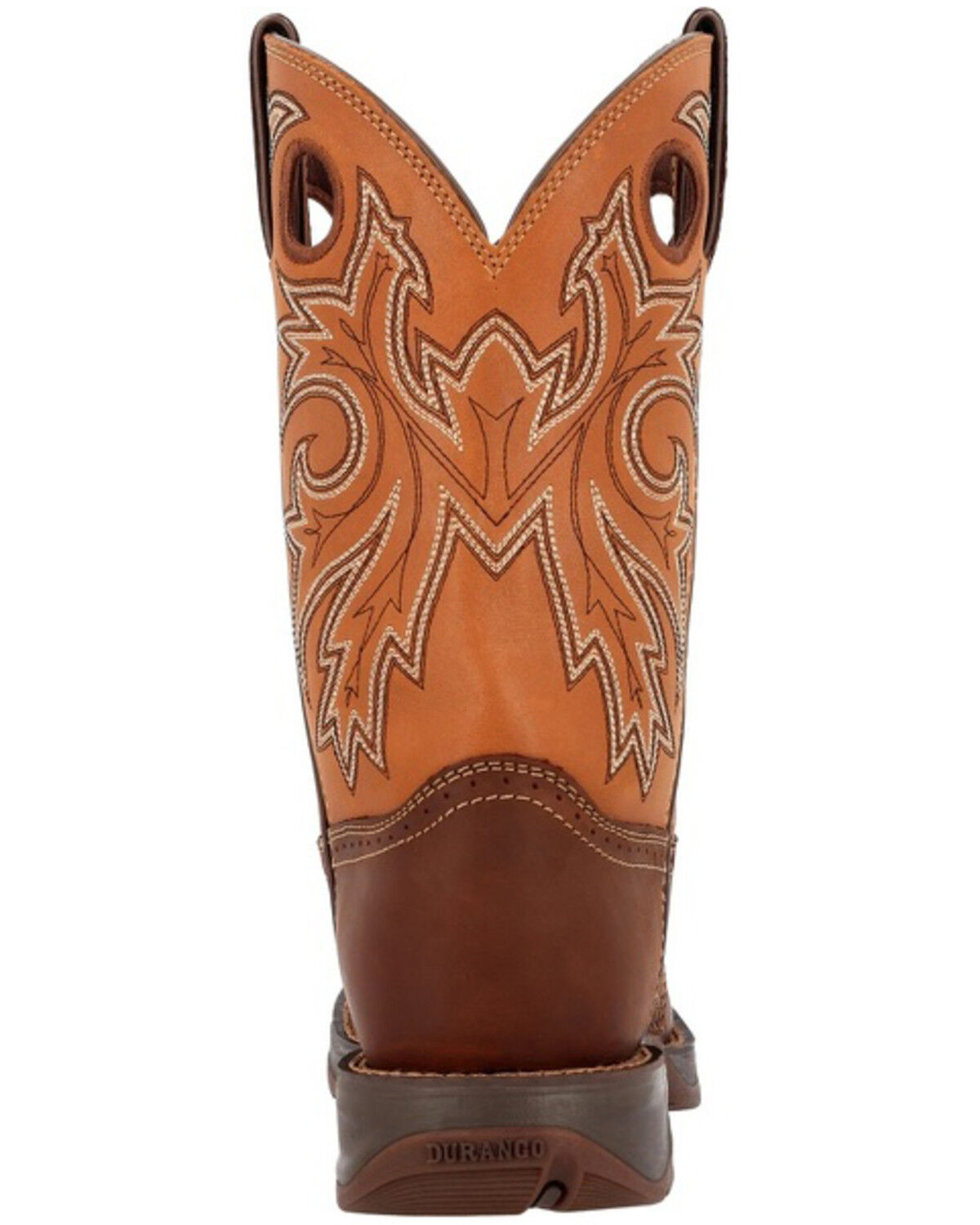 Image #10 - Durango Men's Rebel Saddle Western Boots - Broad Square Toe, Brown, hi-res