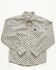 Image #1 - Cinch Toddler Boys' Geo Print Long Sleeve Button-Down Western Shirt, Cream, hi-res