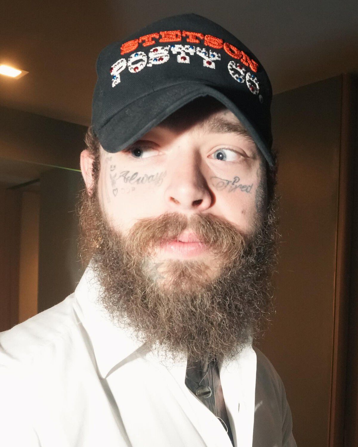 Image #1 - Stetson X Post Malone Men's Boot Barn Exclusive Studded Posty Ball Cap, Black, hi-res