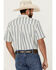 Image #4 - Cody James Men's Gunsmoke Dobby Striped Button-Down Short Sleeve Western Shirt , Cream, hi-res