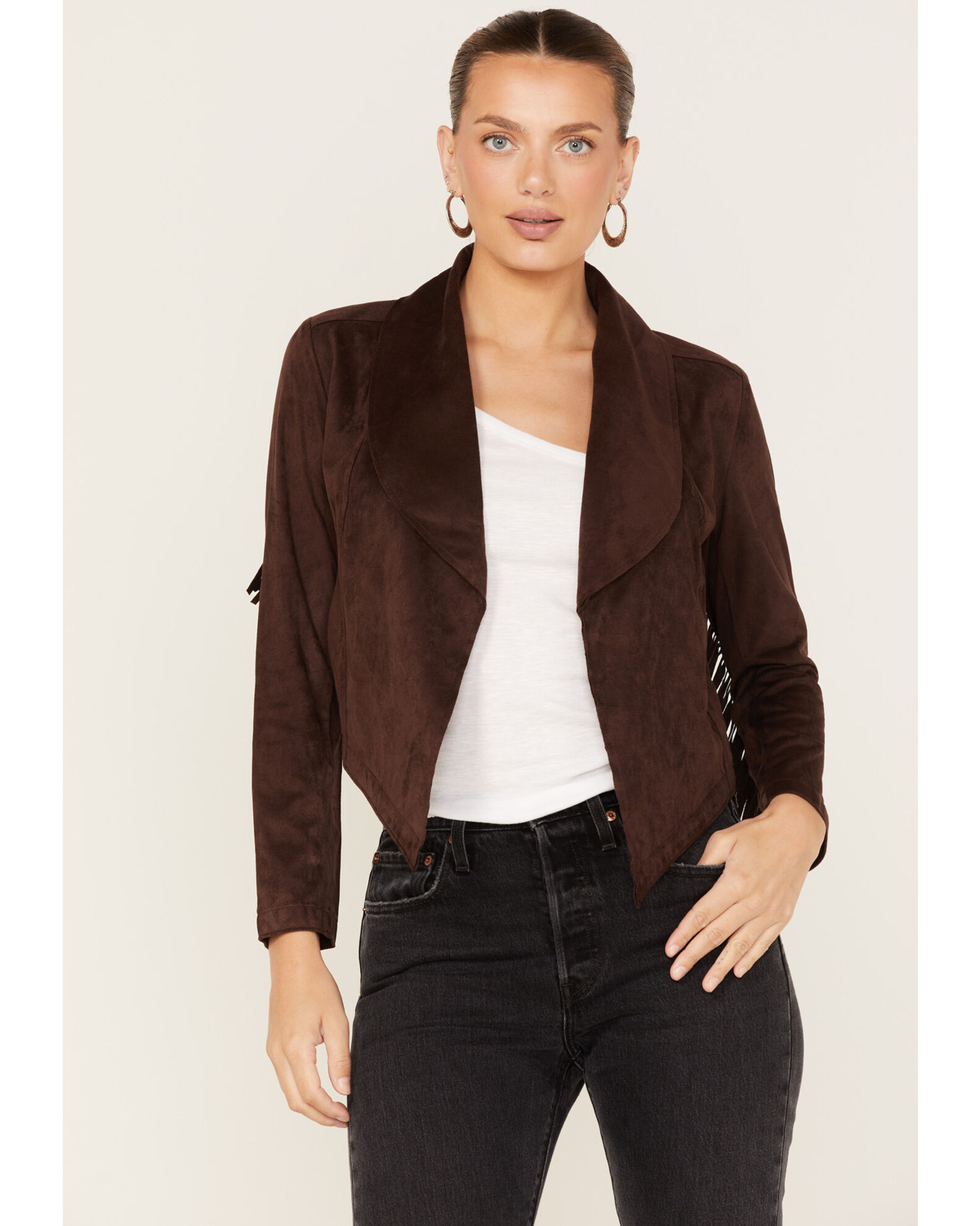 Women's faux sale suede jacket
