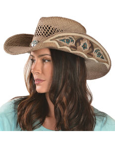 Bullhide From the Heart Straw Cowgirl Hat, Natural, hi-res