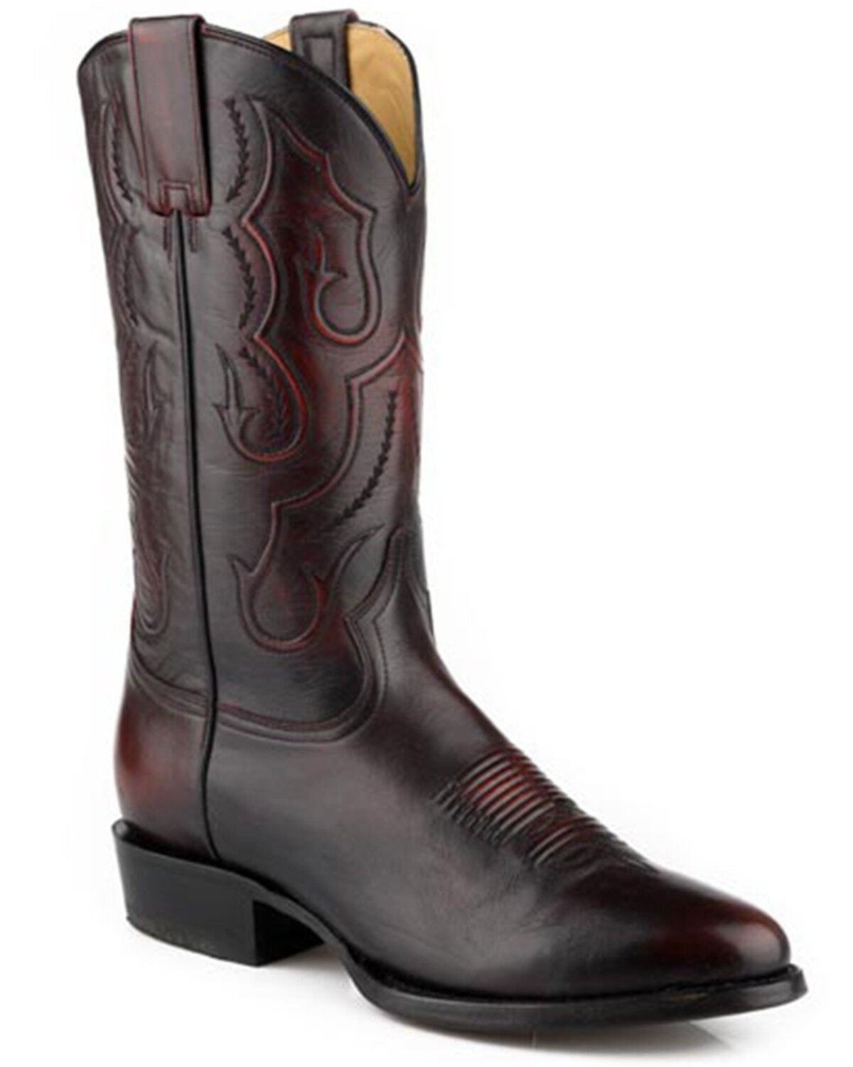 Stetson Men's Carlisle Western Boots - Round Toe, Black, hi-res
