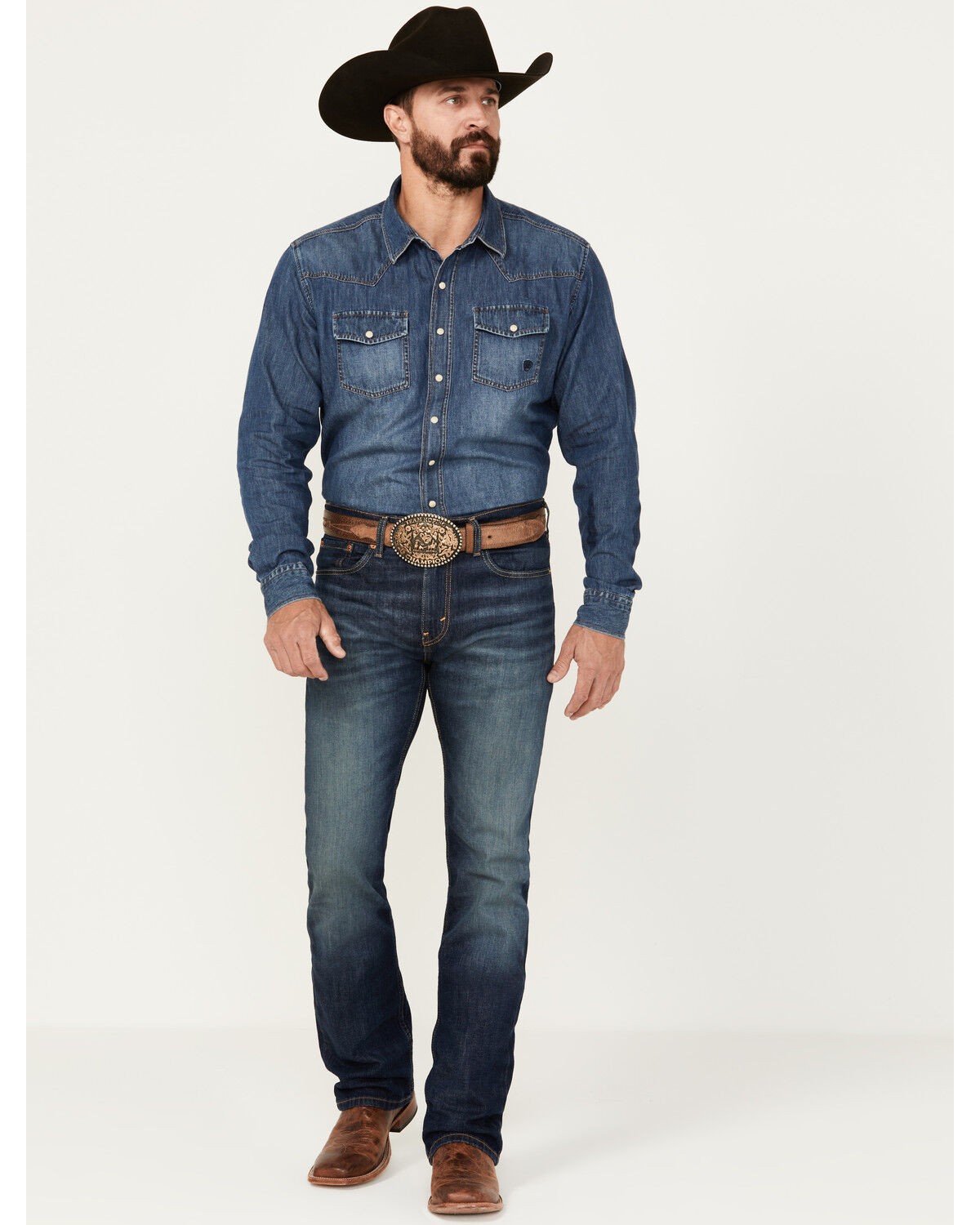 Image #1 - Levi's Men's 527™ Dark Wash Slim Stretch Bootcut Jeans, Dark Wash, hi-res