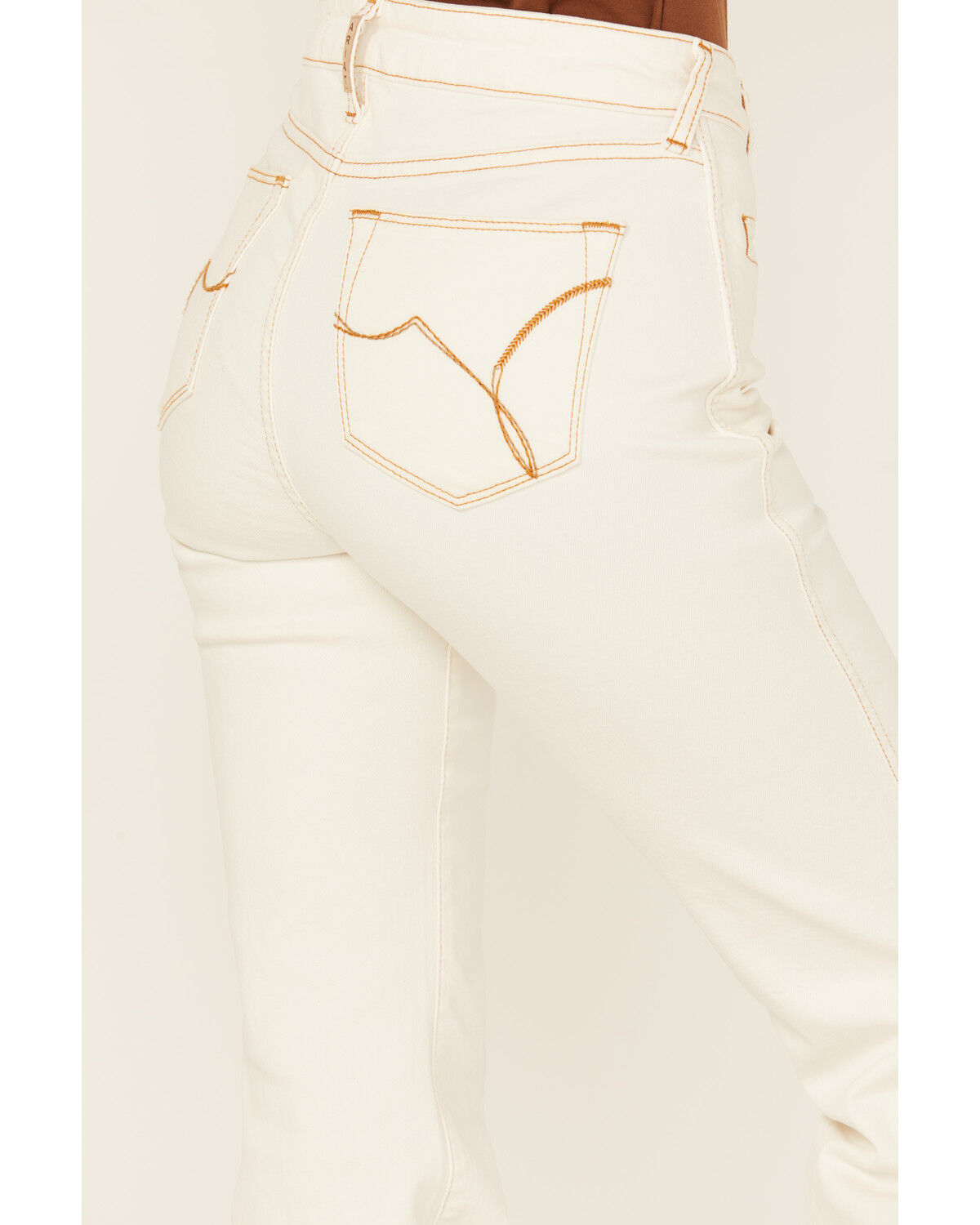 Image #4 - Ariat Women's Larissa High Rise Slim Trouser Stretch Denim Jeans, White, hi-res