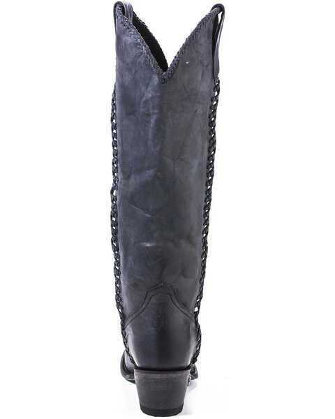 Image #6 - Lane Women's Plain Jane Charcoal Tall Western Boots - Round Toe , Black, hi-res