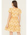 Image #4 - Bila Women's Monaco Floral Border Mini Dress, Orange, hi-res