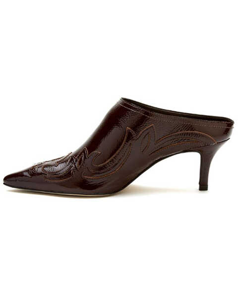 Image #3 - Matisse Women's Marcell Western Mules - Pointed Toe, Chocolate, hi-res