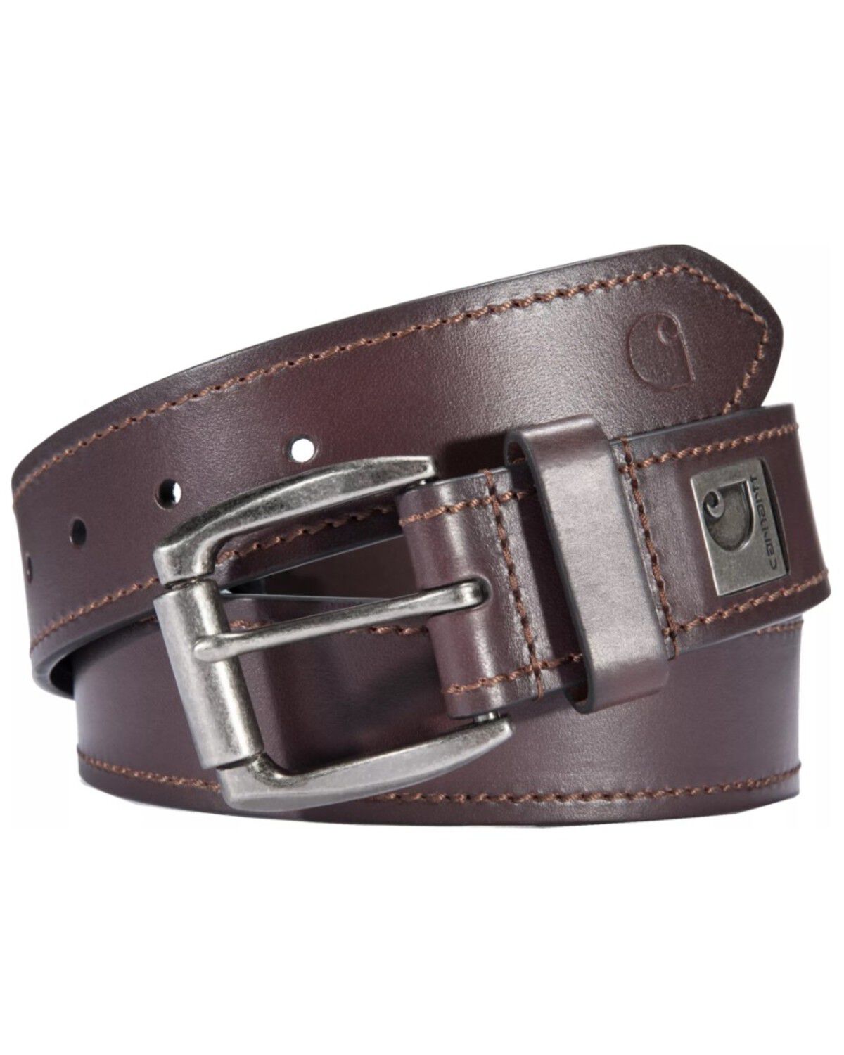 Image #1 - Carhartt Men's Bridle Roller Buckle Work Belt, Brown, hi-res