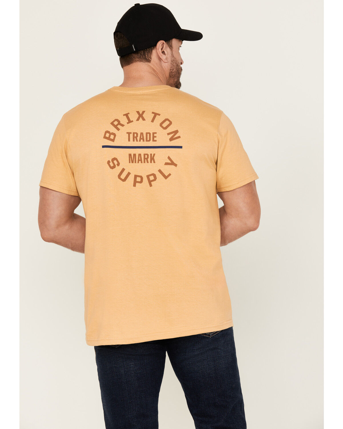 Image #4 - Brixton Men's Oath Logo Short Sleeve Graphic T-Shirt, Mustard, hi-res