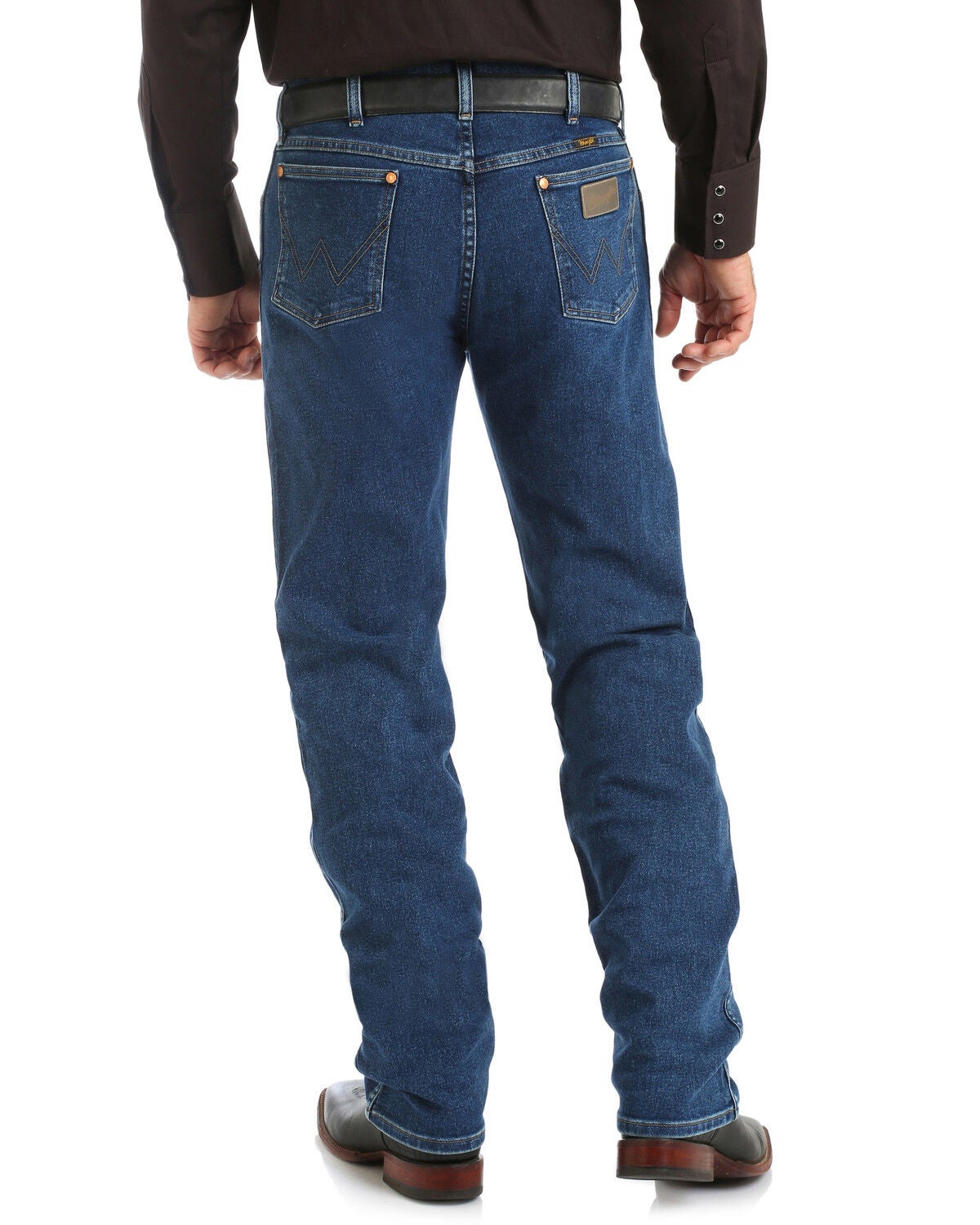 Wrangler Men's Cowboy Cut Active Flex Stone Wash Bootcut Jeans, Blue, hi-res