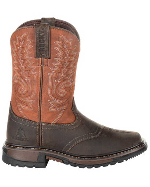 Image #2 - Rocky Boys' Ride FLX Western Boots - Square Toe, Chocolate, hi-res