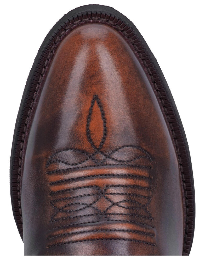 Laredo Men's Antique Tan Side Zipper Western Boots Round Toe