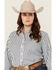 Image #2 - Ariat Women's Kirby Striped Print Long Sleeve Button-Down Stretch Western Shirt - Plus, Blue, hi-res