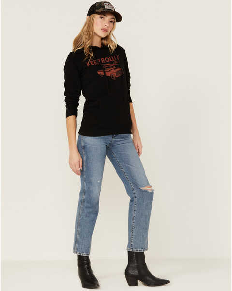 Image #4 - Blended Women's Keep Rollin Black Graphic Hoodie Sweater, Black, hi-res