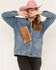 Image #1 - Idyllwind Women's Upland Drive Hair-On Wallet Wristlet, Natural, hi-res