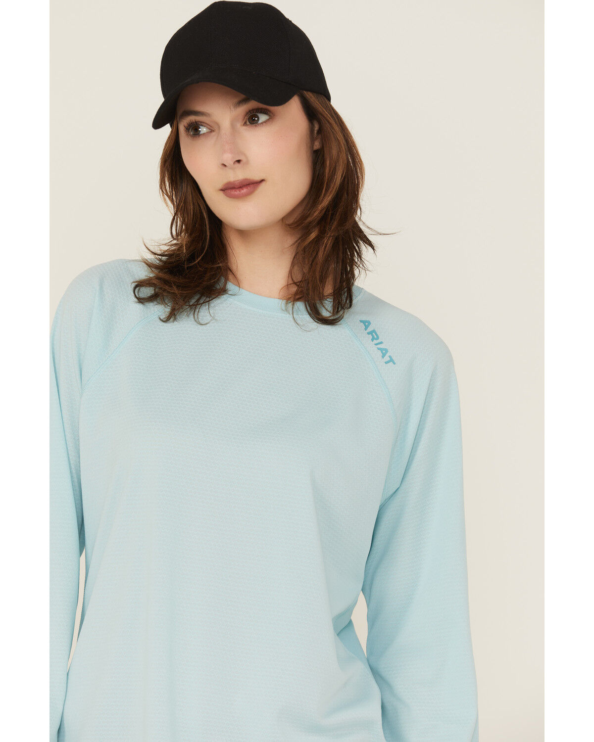 Image #2 - Ariat Women's Rebar Heat Fighter Essential Long Sleeve Work Tee, Blue, hi-res