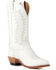 Image #1 - Old West Women's Western Boots - Round Toe, White, hi-res