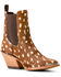 Image #1 - Ariat Women's Shiloh Hairon Deer Print Booties - Round Toe, Brown, hi-res