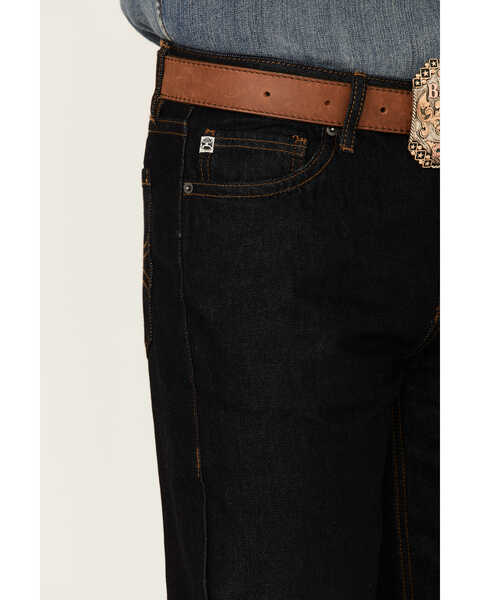 Image #4 - Hooey by Rock & Roll Denim Men's Dark Wash Double Barrel Relaxed Stackable Bootcut Jeans , Blue, hi-res
