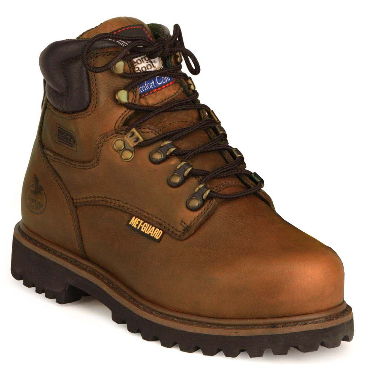 Georgia Boot Men's 6" Work Boots - Steel Toe, Briar, hi-res