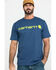 Image #1 - Carhartt Men's Signature Logo Graphic Short Sleeve Work T-Shirt , Indigo, hi-res