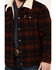 Image #3 - Cinch Men's Plaid Print Sherpa Lined Trucker Jacket, Red, hi-res