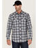 Image #1 - Cody James Men's FR Large Plaid Long Sleeve Snap Work Shirt , Charcoal, hi-res