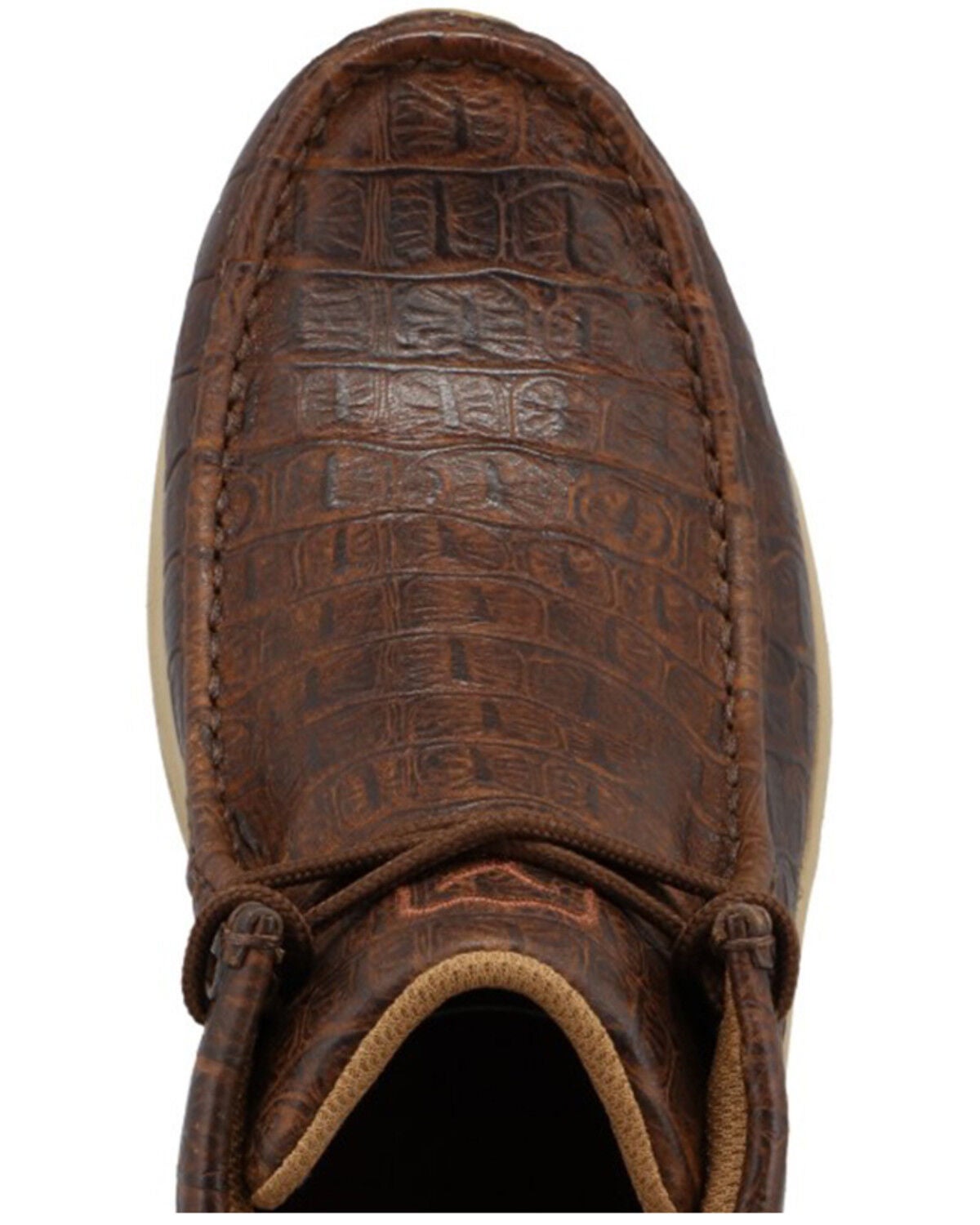 Image #6 - Twisted X Men's Feather X&trade; Caiman Print Casual Shoes - Moc Toe, Brown, hi-res