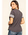 Image #2 - Cut & Paste Women's Cowboy Casanova Football Tee, Black, hi-res